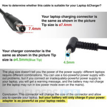 Convertisseur de chargeur d'alimentation cc, câble 7.4mm à 4.5mm. remplacement pour HP Blue tip