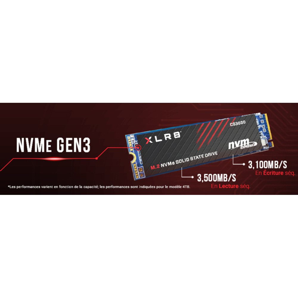 PNY CS3030 - 500Go - M.2 NVMe PNY CS3030 - 500Go - M.2 NVMe