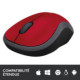 LOGITECH Souris sans fil  M185 rouge