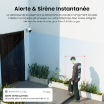 Caméra de Surveillance WiFi Extérieure, 2K IP WiFi Étanche