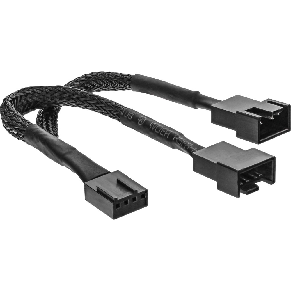 Répartiteur pour deux ventilateurs PWM, SilverStone SST-CPF01 - 10cm manchonné noir Répartiteur pour deux ventilateurs PWM, SilverStone SST-CPF01 - 10cm manchonné noir