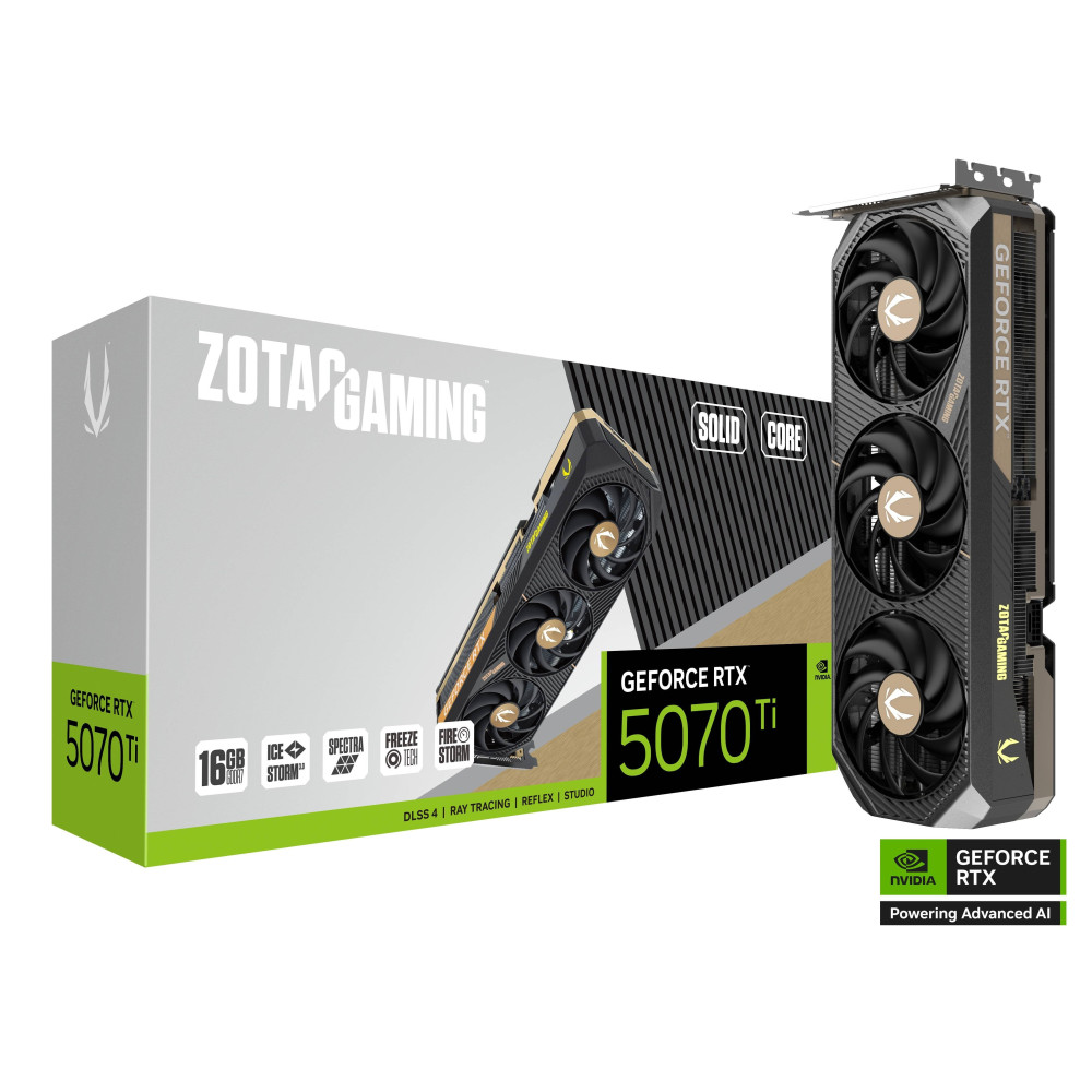Carte graphique Zotac Gaming GeForce RTX 5070 Solid 12 Go GDDR7 Carte graphique Zotac Gaming GeForce RTX 5070 Solid 12 Go GDDR7