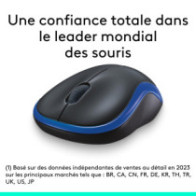 LOGITECH Souris sans fil  M185 bleu