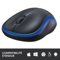 LOGITECH Souris sans fil  M185 bleu