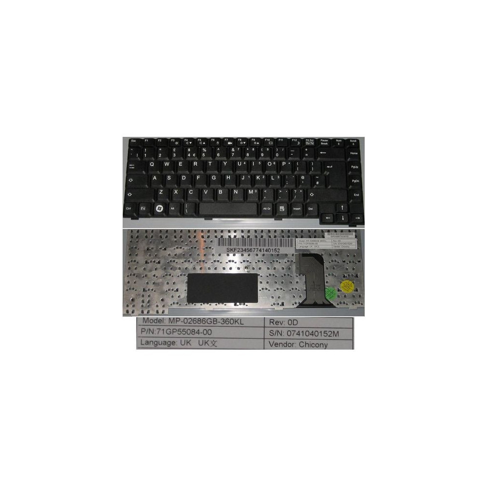 Clavier Fujitsu Siemens Amilo PI 2530 Clavier Fujitsu Siemens Amilo PI 2530