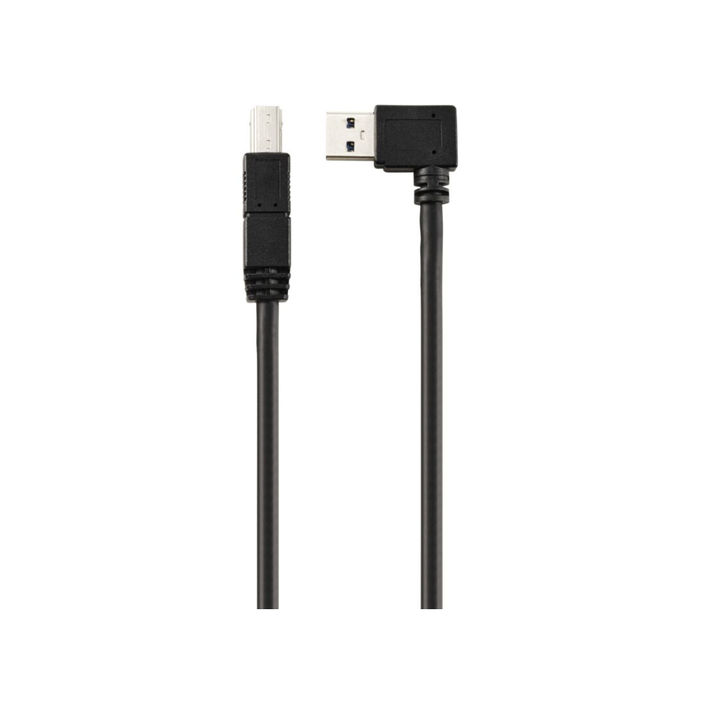 Renkforce Câble USB USB 3.2 Gen1 (USB 3.0) USB-A mâle, USB-B mâle 1.80 m noir coudé à 90° vers la gauche