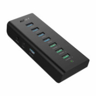 AUKEY CB-H19 USB Hub Powered Charging 7 Port USB 3.0 Hub 3 Charging Ports & 4 USB 3.0
