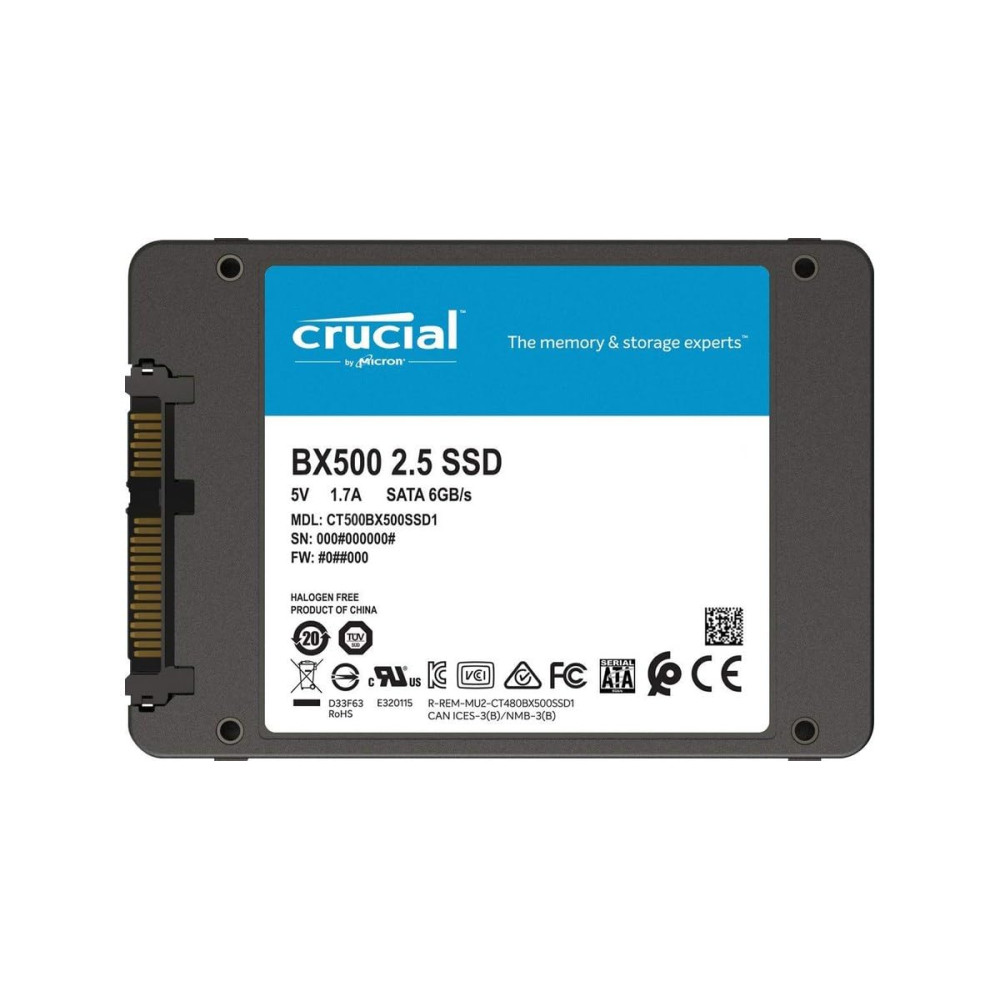 CRUCIAL CT500BX500SSD1 SSD INTERNE 500GO 3D NAND SATA 2.5