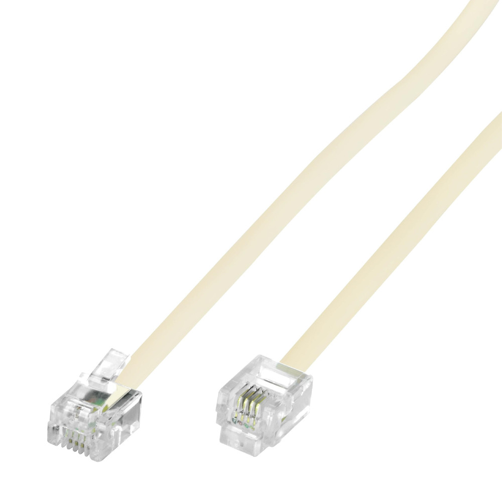 Câble téléphonique RJ11 2M beige Câble téléphonique RJ11 2M beige