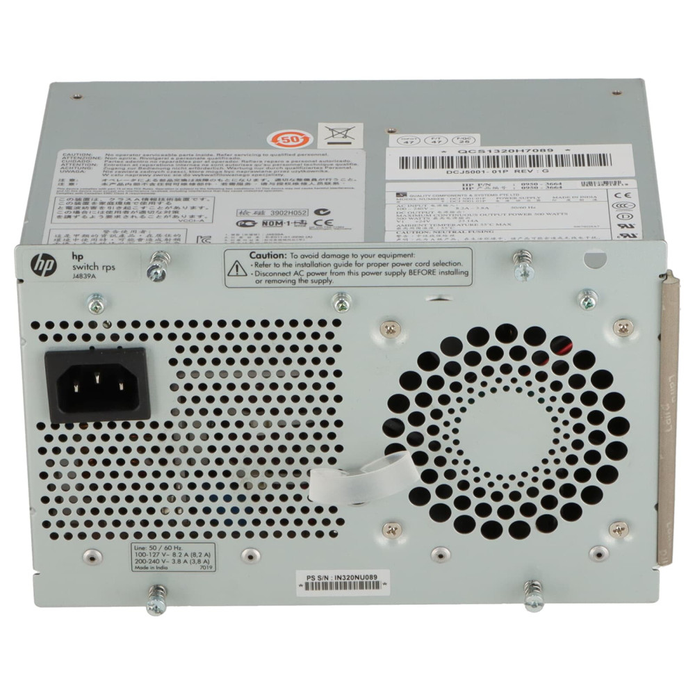 HP Procurve J4839A 0950-3664 DCJ5001-01P Power Supply 500W HP Procurve J4839A 0950-3664 DCJ5001-01P Power Supply 500W